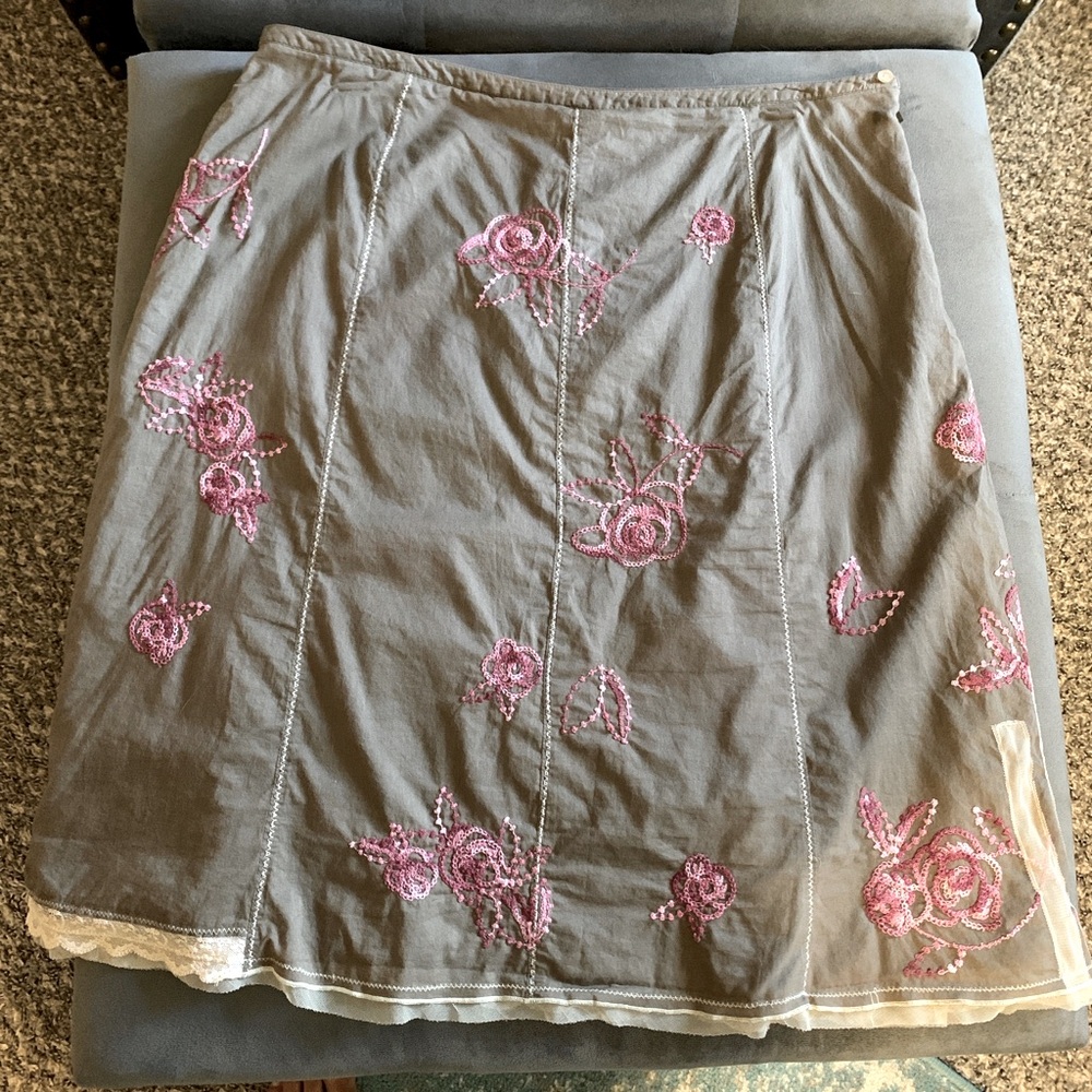 J.Jill Rose embroidered skirt